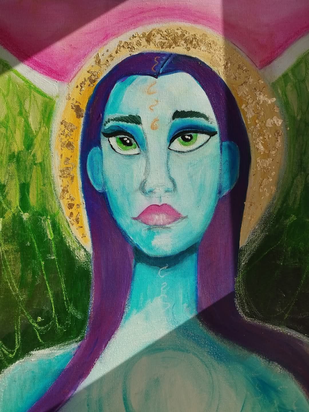 Peinture d'âme — Femme bleue halo